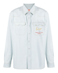 Kenzo Shirt Pocket Logo Bleached Denim Blue-AL Capone Premium