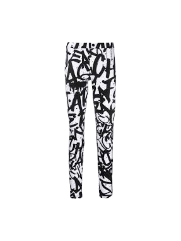 Chiara Ferragni Pants Ladies Graphic Print Black-White - AL Capone PremiumClothingPants1582-1