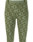 Gcds Shorts Matilda Monogram Cyclist Military Green