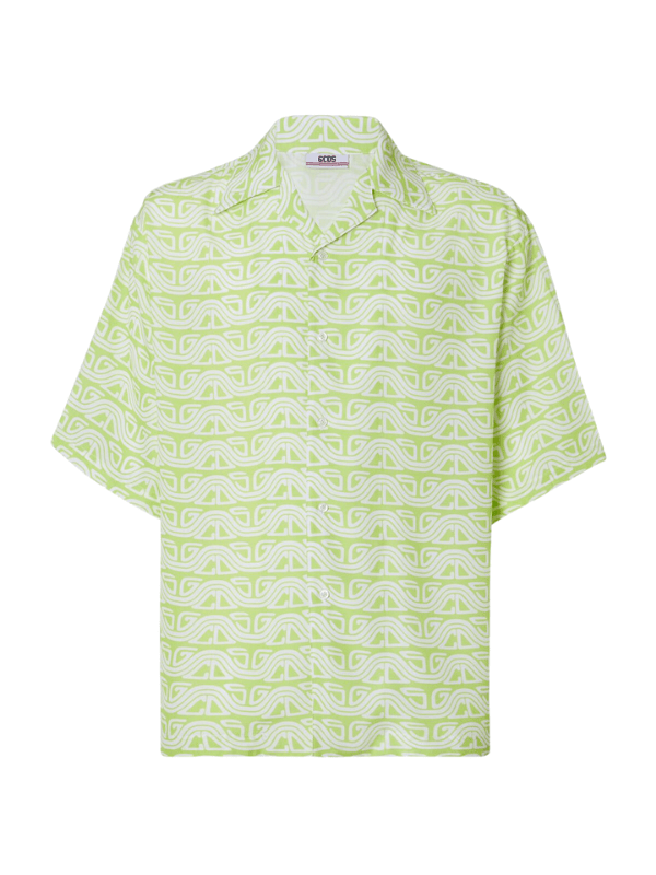 Gcds Shirt Allover Print Lime - AL Capone PremiumClothingShirts904-12
