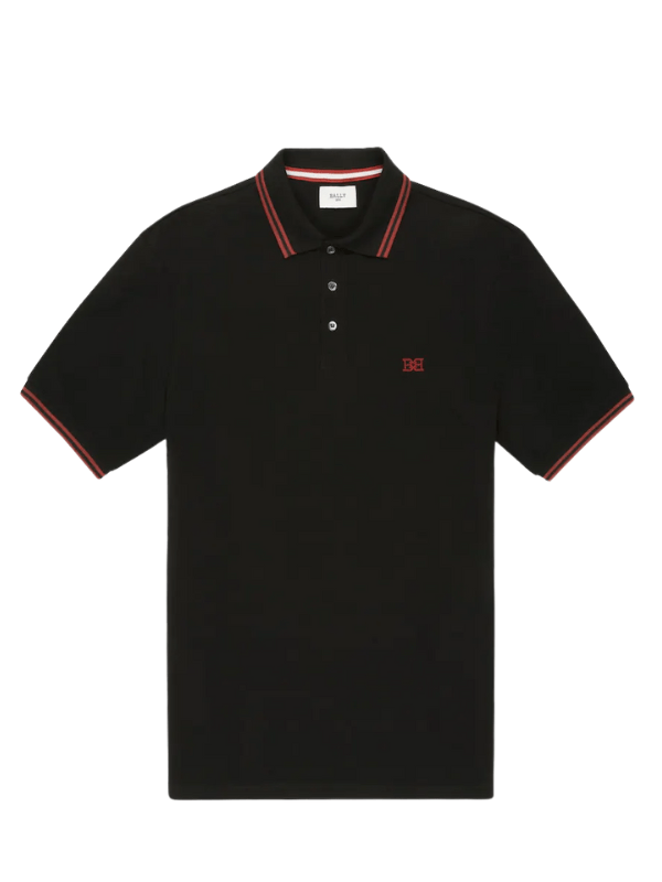 Bally Golfer Striped Collar Black-Orange - AL Capone PremiumClothingGolfers1281-1