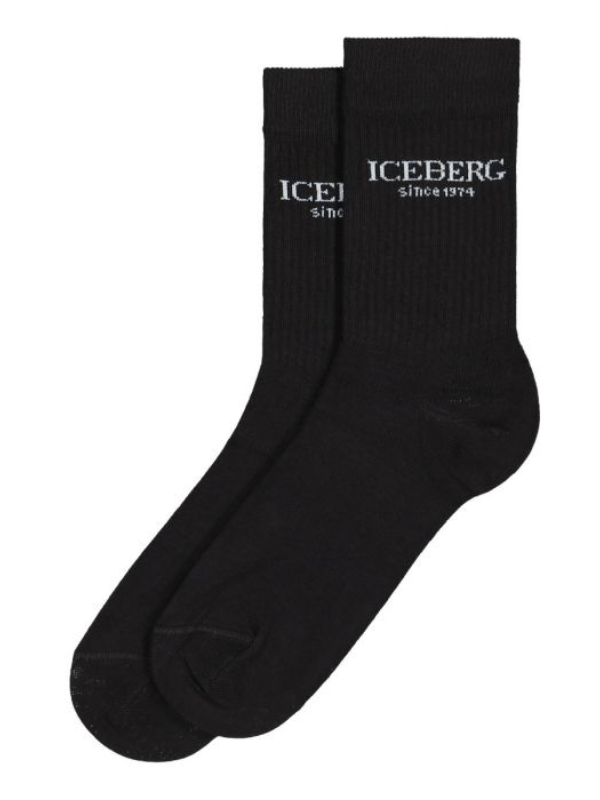 Iceberg Socks Top Logo Black - AL Capone PremiumAccessoriesSocks936-13