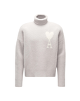 Ami Sweater Turtleneck Logo Grey-AL Capone Premium