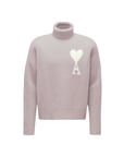 Ami Turtleneck De Coeur Logo Grey-AL Capone Premium