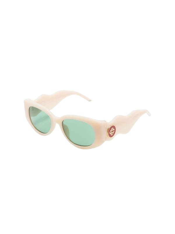 Casablanca Sunglasses Acetate Oval Wave Cream - AL Capone PremiumAccessoriesSunglasses1149-26