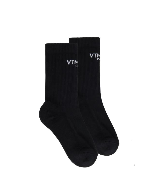 Vtmnts Sock Vtmnts Paris Logo Black
