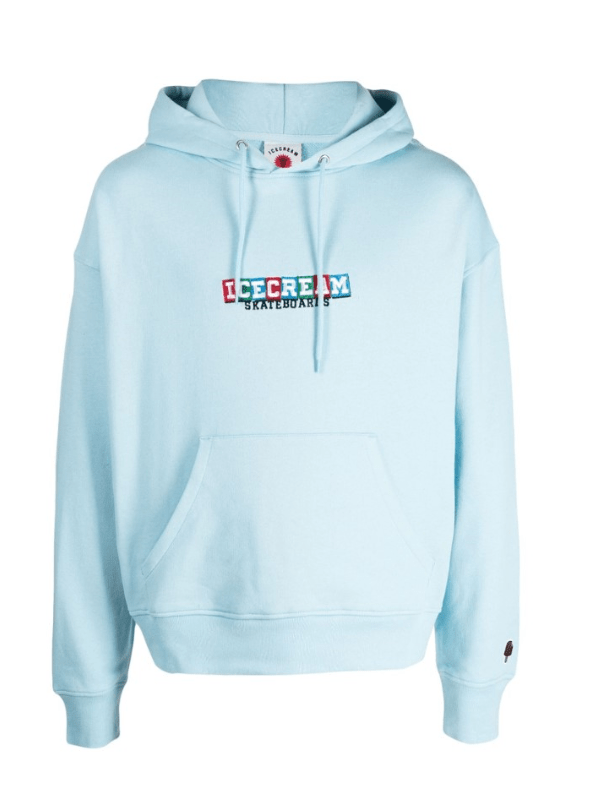 Ice-Cream Hoodie Skateboards Embroided Blue - AL Capone PremiumClothingHoodies And Sweats1015-29