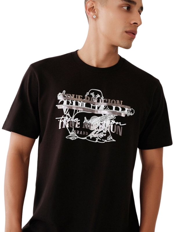 True Religion T-Shirt Buddha Logo Black AL Capone Premium