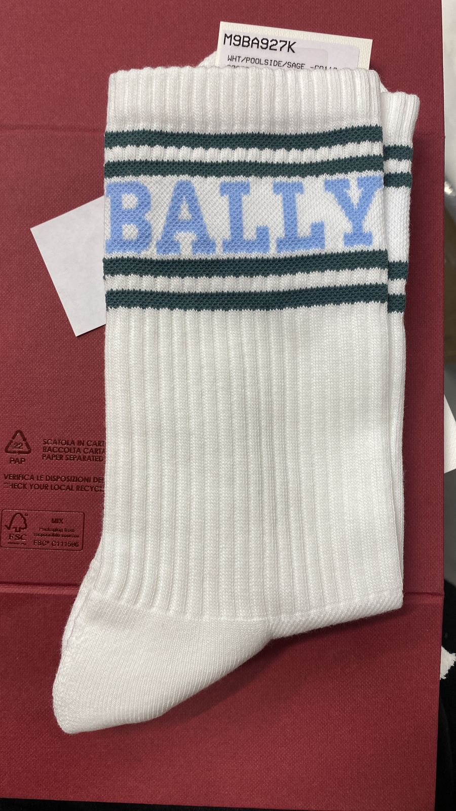 Bally Socks Logo Bally Blue/White/Black - AL Capone PremiumAccessoriesSocks1280-2