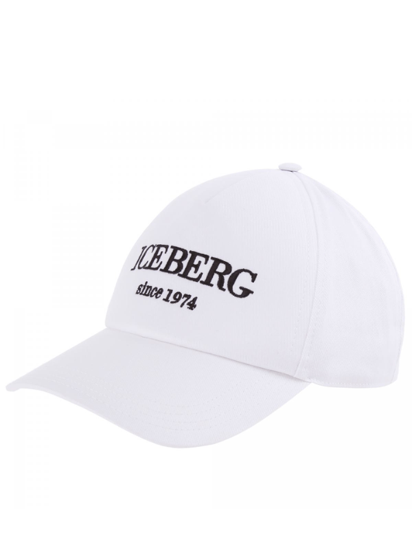 Iceberg Cap Bold Logo White - AL Capone PremiumAccessoriesHeadwear937-21