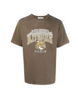 Maison Kitsune T-Shirt Campus Fox Relaxed Khaki