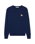 Maison Kitsune Sweater Fox Patch Navy
