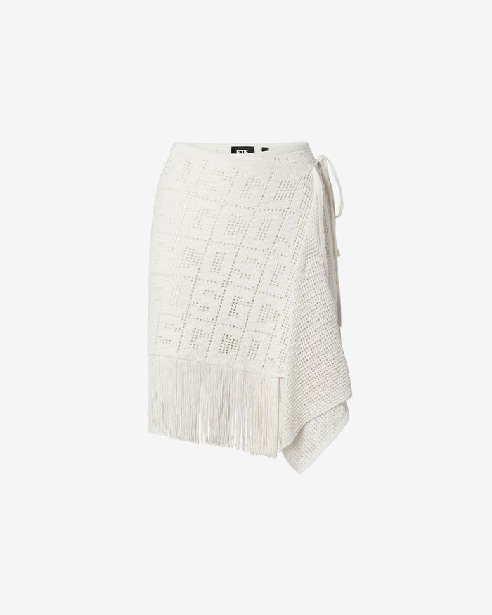 Gcds Skirt Logo White - AL Capone PremiumClothingDresses And Skirts1285-1