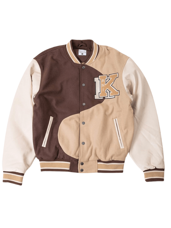 Karl Kani Jacket Retro Patch Wavy Block College Brown - AL Capone PremiumClothingJackets1398-22