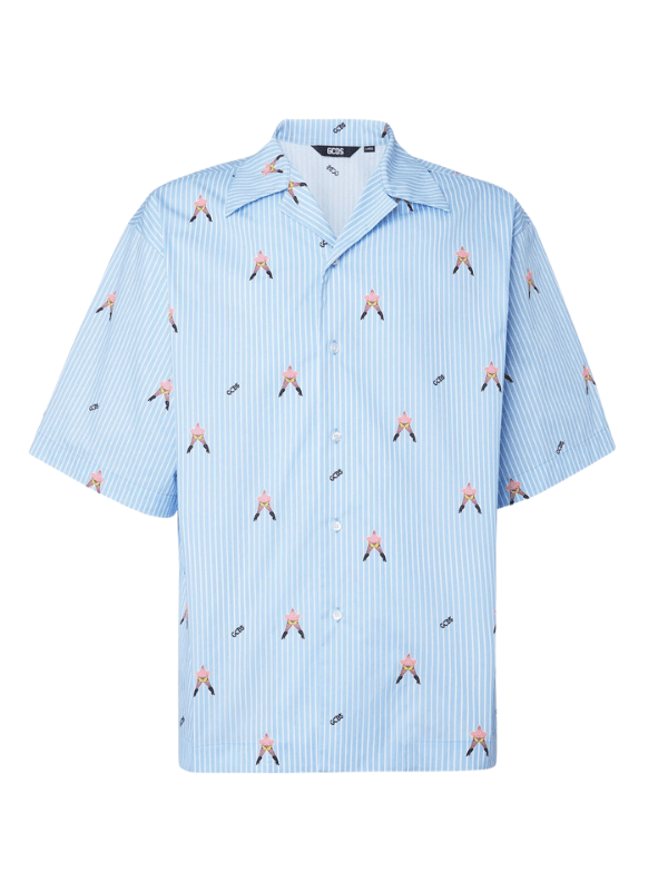 Gcds Shirts Allover Print Stripe Blue/White - AL Capone PremiumClothingShirts904-9