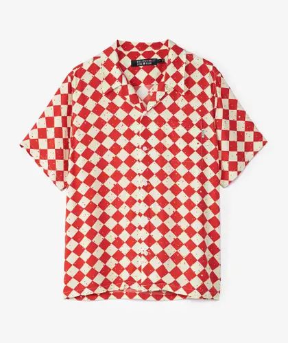 Billionaire Boys Club Shirt Space Red - AL Capone PremiumClothingShirts1018-12