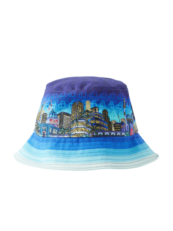Casablanca Bucket Hat The Night View Blue - AL Capone PremiumAccessoriesHeadwear1166-8