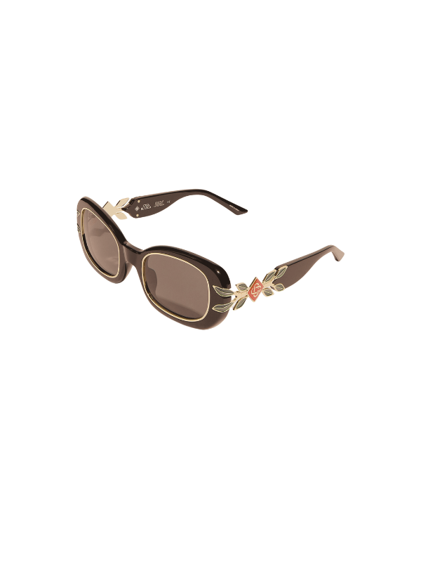 Casablanca Sunglasses Acetate Metal Burgundy-Yellow Gold-Brown - AL Capone PremiumFootwearFormal Shoes1149-19