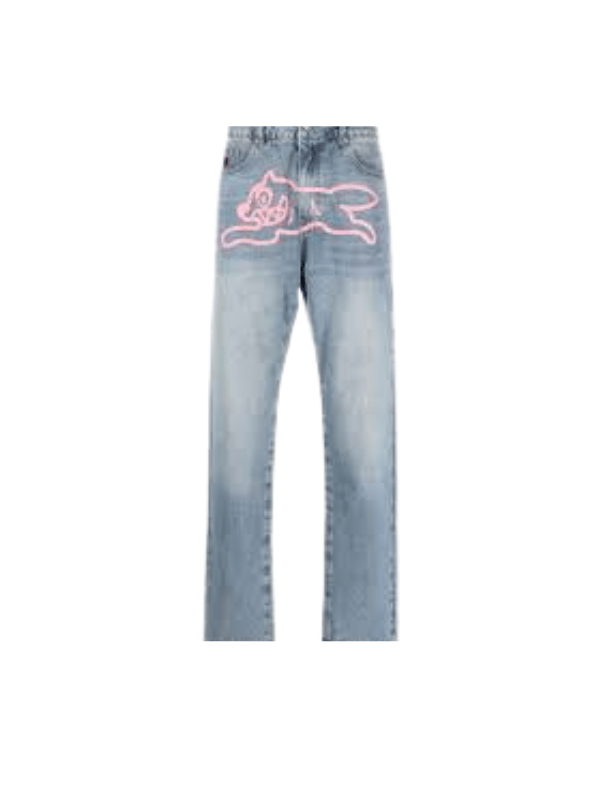 Ice-Cream Jeans Running Dog Pink-Blue - AL Capone PremiumClothingJeans1017-20