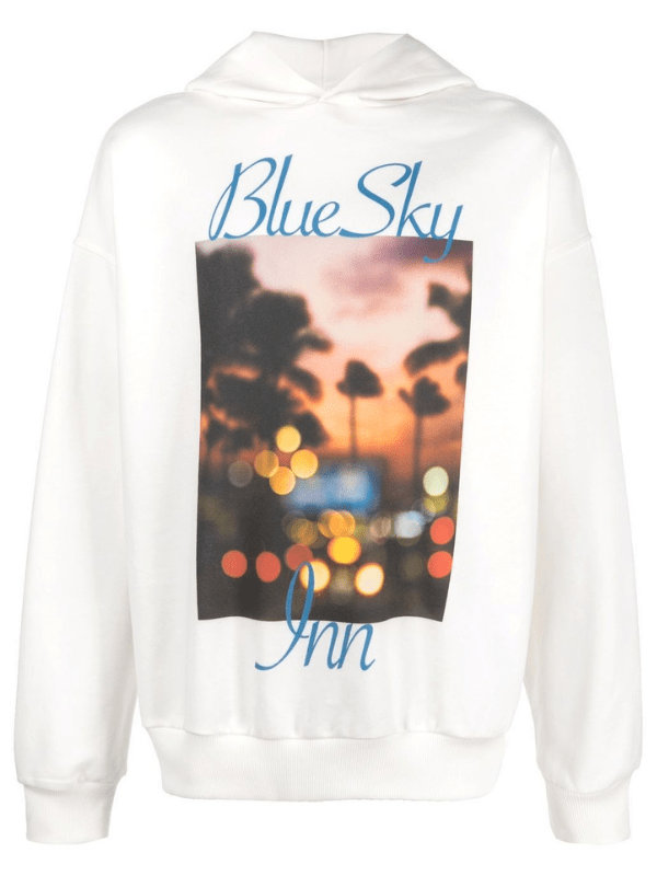 Blue Sky Inn Sweater Sunset Highway Hoodie White - AL Capone PremiumClothingHoodies And Sweats1085-6