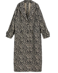 Msgm Coat Printed Black