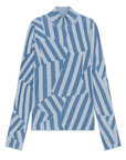 Kenzo Sweater Ladies Allover Stripes Cyan