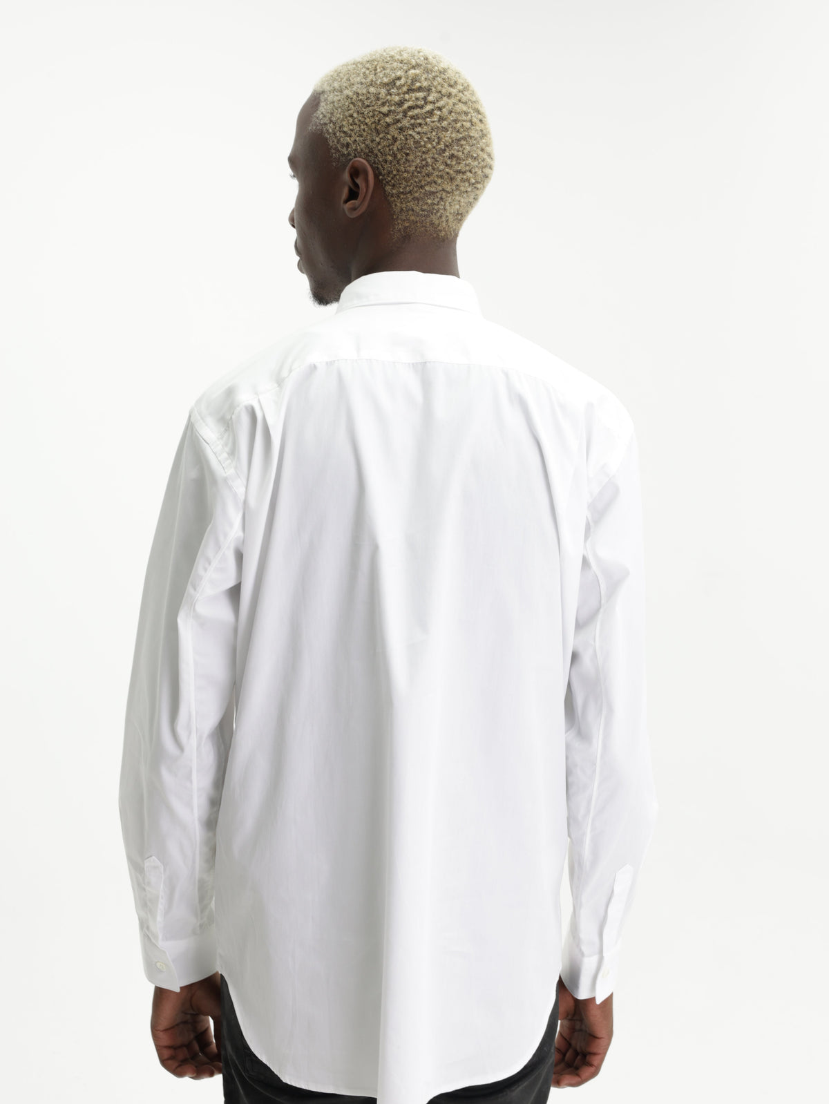 Comme Des Garcons Shirt Cut Out Tartan White