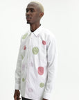 Comme Des Garcons Shirt Cut Out Tartan White