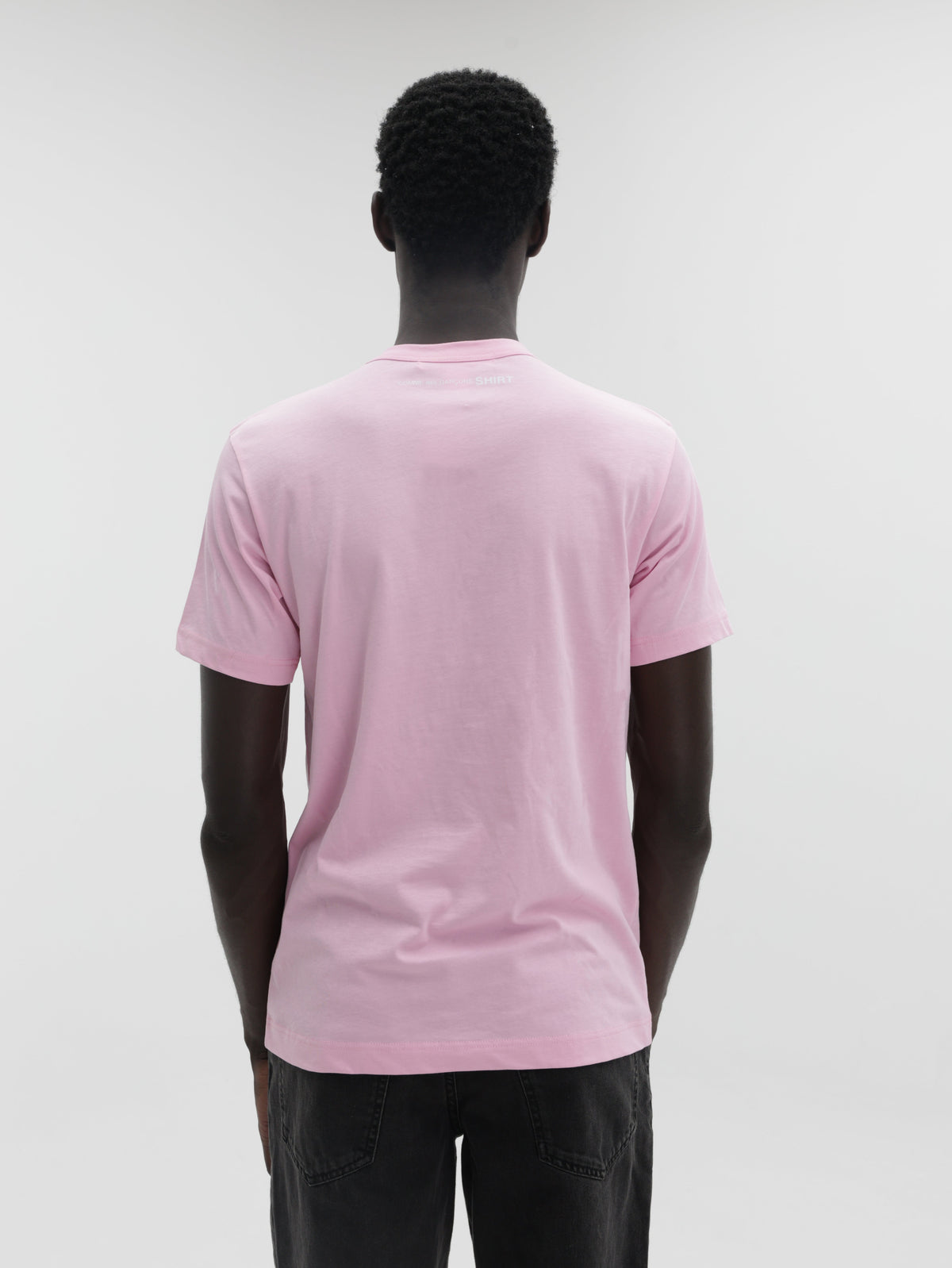 Comme Des Garcons T-Shirt Back Logo Print Pink