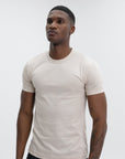 Comme Des Garcons T-Shirt Back Logo Print Beige