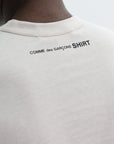 Comme Des Garcons T-Shirt Back Logo Print Beige