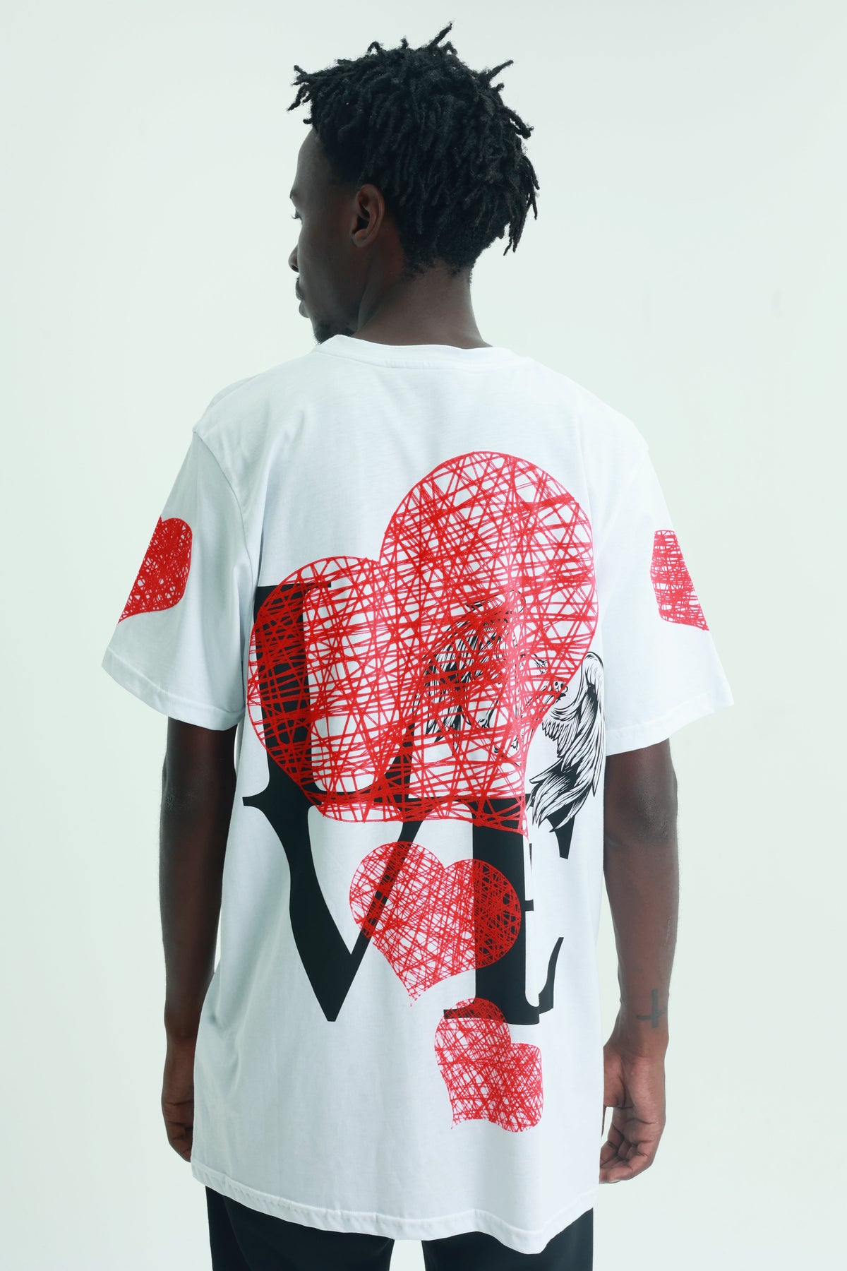 Massimo Sabbadin Crew Allover Print Hearts White