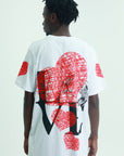 Massimo Sabbadin Crew Allover Print Hearts White