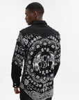 Massimo Sabbadin Shirt Allover Print Black-White