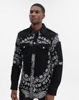 Massimo Sabbadin Shirt Allover Print Black-White