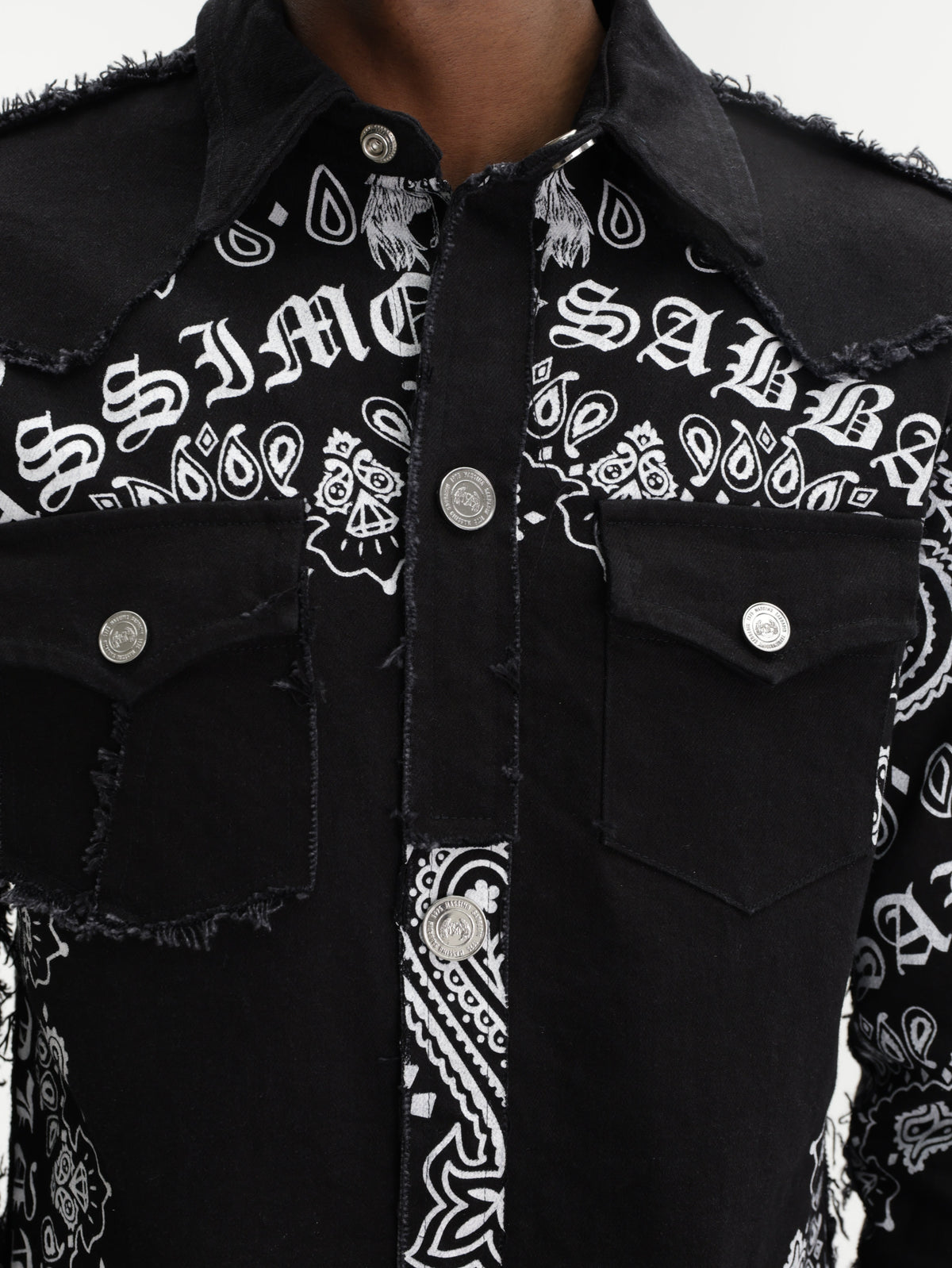 Massimo Sabbadin Shirt Allover Print Black-White