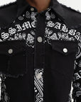Massimo Sabbadin Shirt Allover Print Black-White