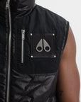 Moose Knuckles Jacket Icon Leaf Quilt Vest Black