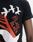 Comme Des Garcons Crew Bird Print Black-White-Orange