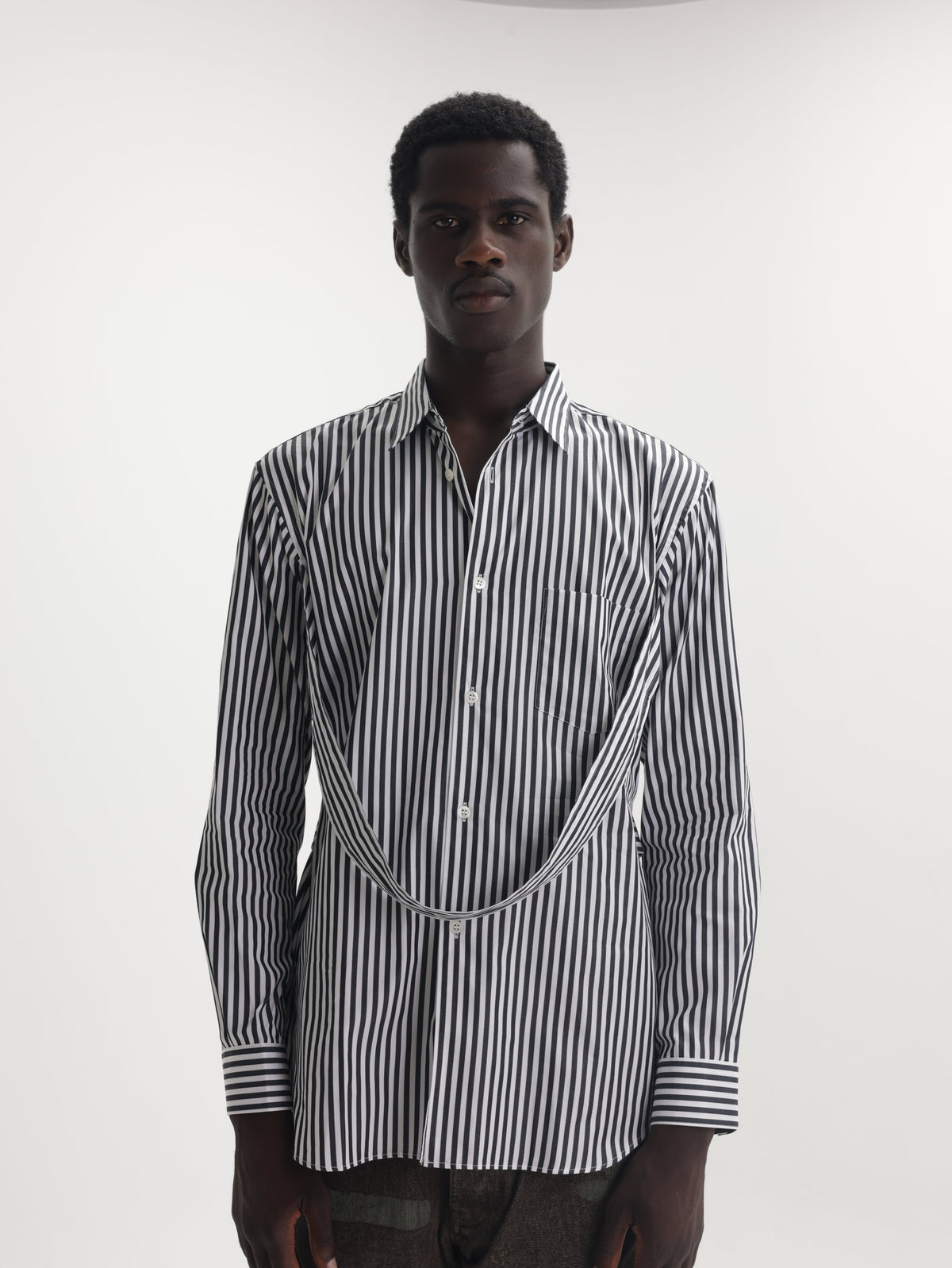 Comme Des Garcons Striped White