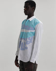 Comme Des Garcons Patchwork Blue-White