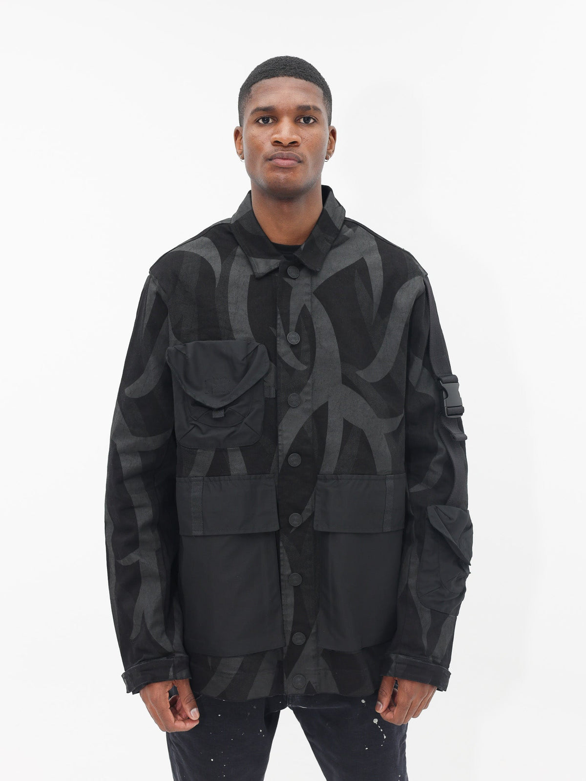 Massimo Sabbadin Jacket Aop Triple Pockets Black