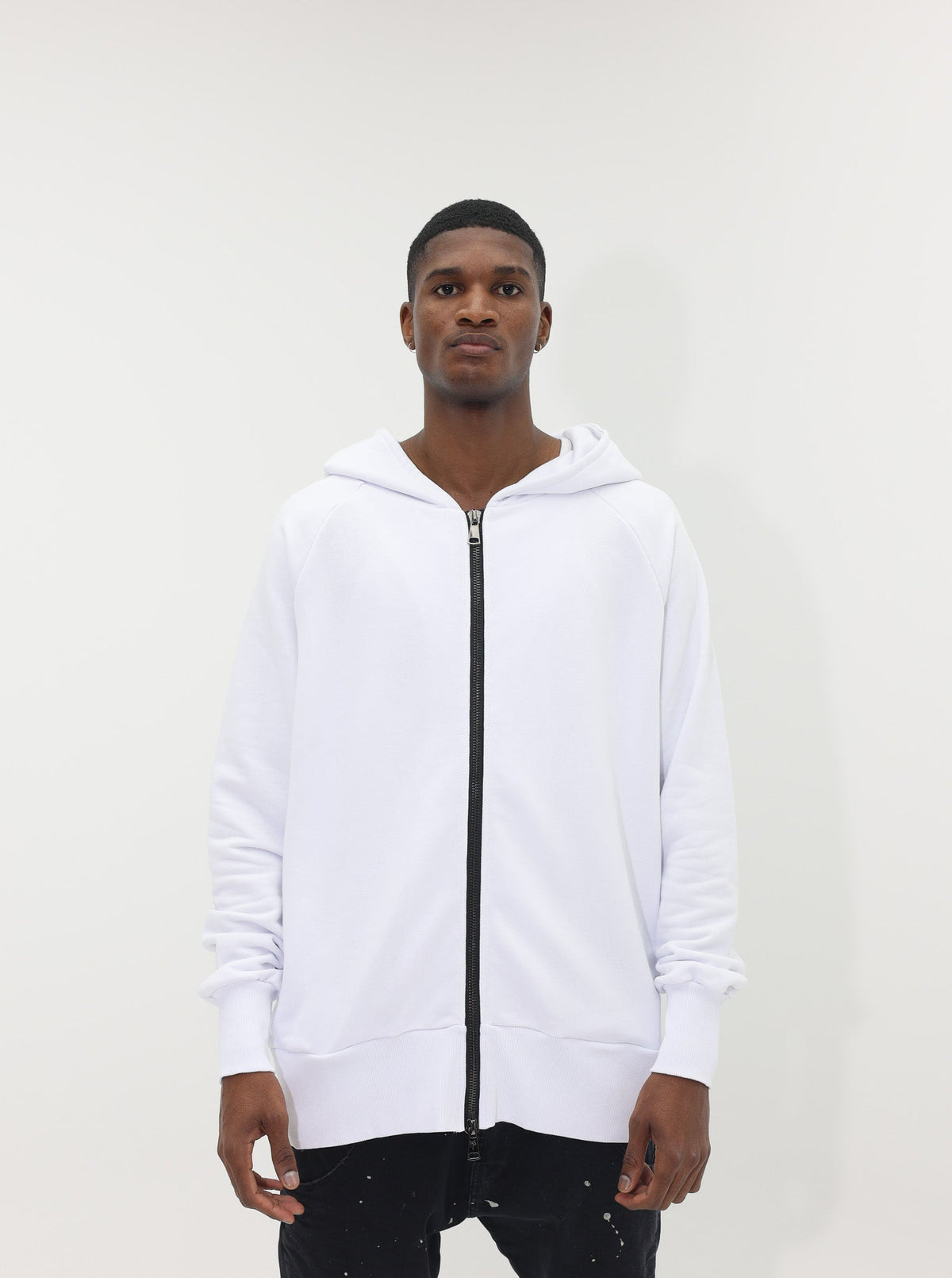 Massimo Sabbadin Sweater Hooded Full Zip White