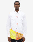 Massimo Sabbadin Shirt Double Pocket White-Yellow