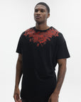 Massimo Sabbadin T-Shirt Neck Roses Black-Red
