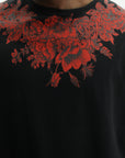 Massimo Sabbadin T-Shirt Neck Roses Black-Red