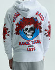Massimo Sabbadin Sweater Hooded Roses White-Red