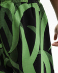 Massimo Sabbadin Shorts All Over Print Green-Black