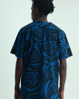 Massimo Sabbadin Crew Allover Rose Print Blue