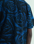 Massimo Sabbadin Crew Allover Rose Print Blue